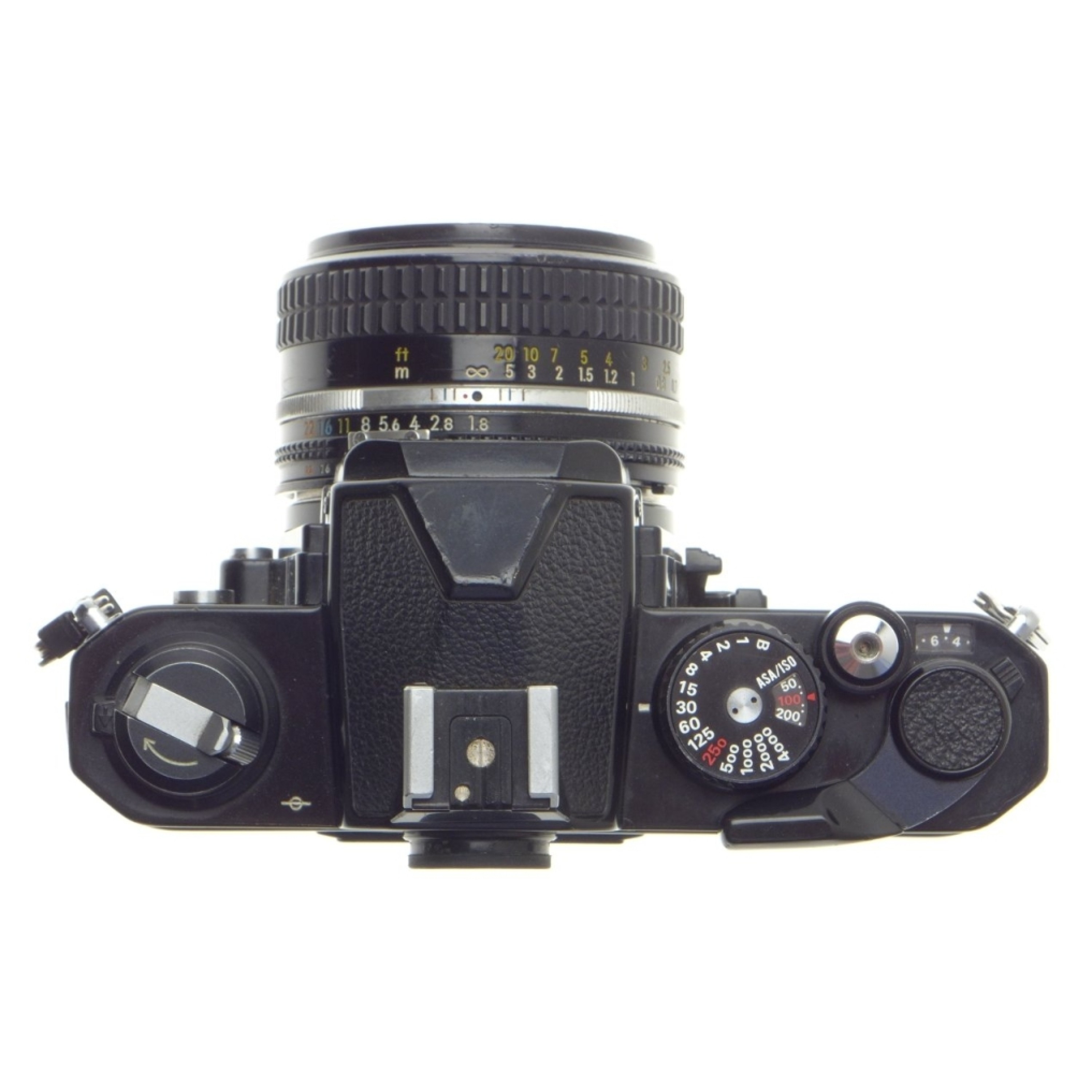Nikon fm2 black paint slr 35mm film camera body nikkor 50mm 1:1.8 lens